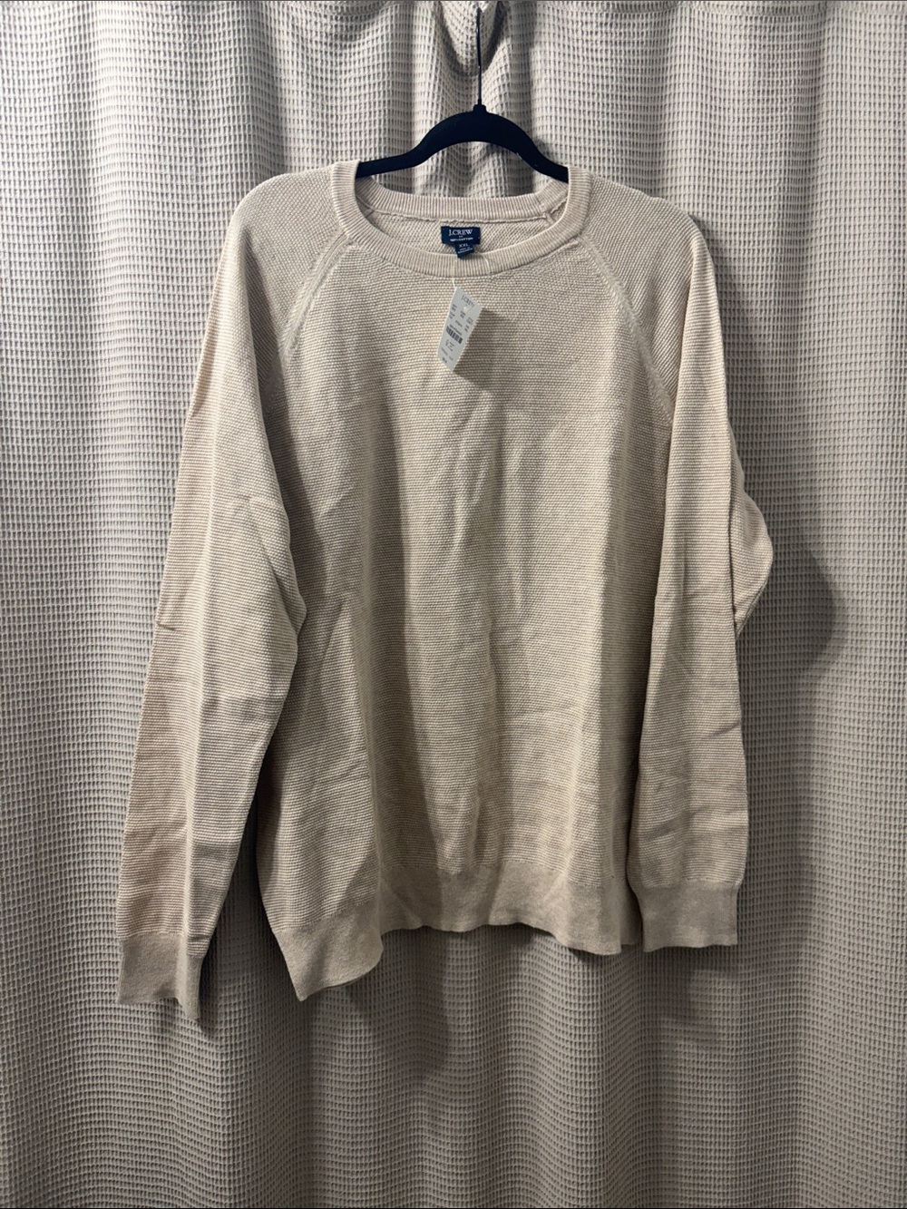 J. Crew Men’s Crewneck Sweater - Light Cream 100 cotton not heavy